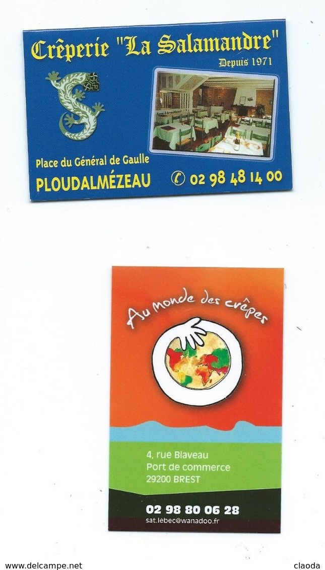 17663 -10  PETITES CARTES PUB - THEME CREPERIE - Paperboard Signs