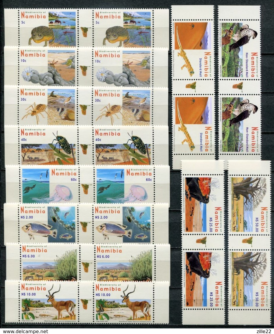 Namibia Mi# 1213-24 Gutter Pairs Postfrisch/MNH - Flora + Fauna - Namibia (1990- ...)