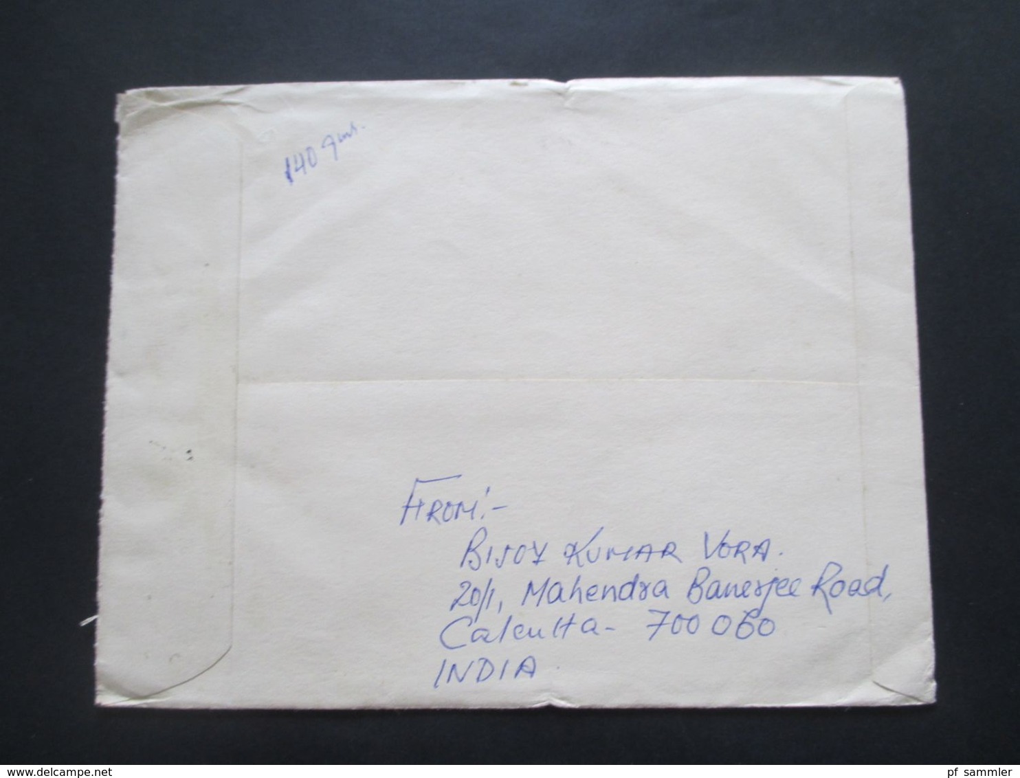 Indien Um 1989 Aufkleber Einschreiben Aus Dem Ausland By Air Mail / Luftpost Alle Nach Hannover Gelaufen! - Cartas & Documentos