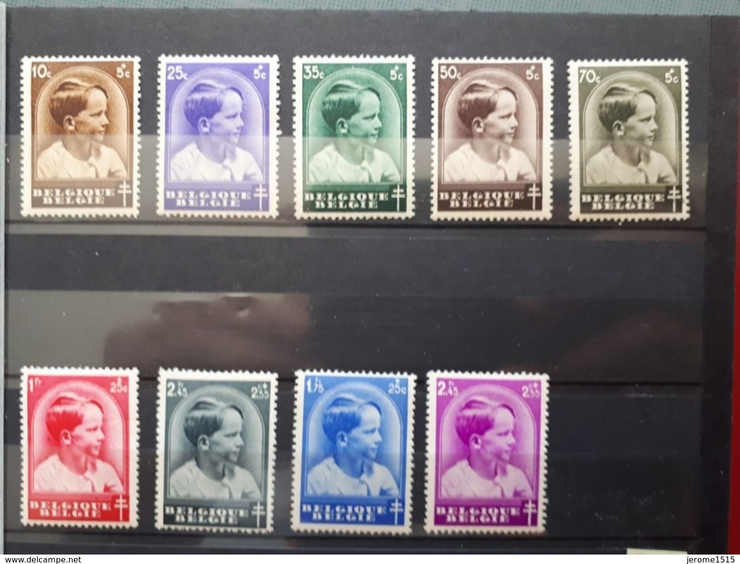 Timbres Belges : Prince Baudouin 1936 COP N° 438 à 445 NEUF * & - Unused Stamps