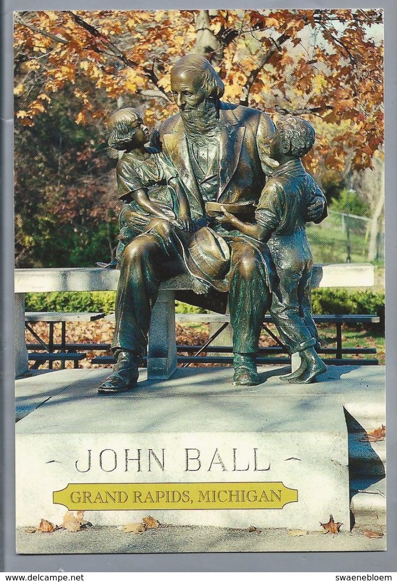 US.- GRAND RAPIDS, MICHIGAN. JOHN BALL PARK STATUE. - Grand Rapids