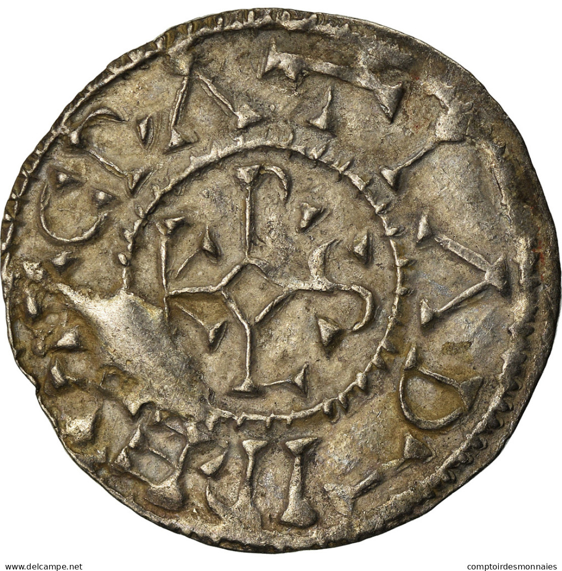 Monnaie, France, Charles Le Chauve, Denier, 864-865, Curtisasonien, TTB+ - Other & Unclassified