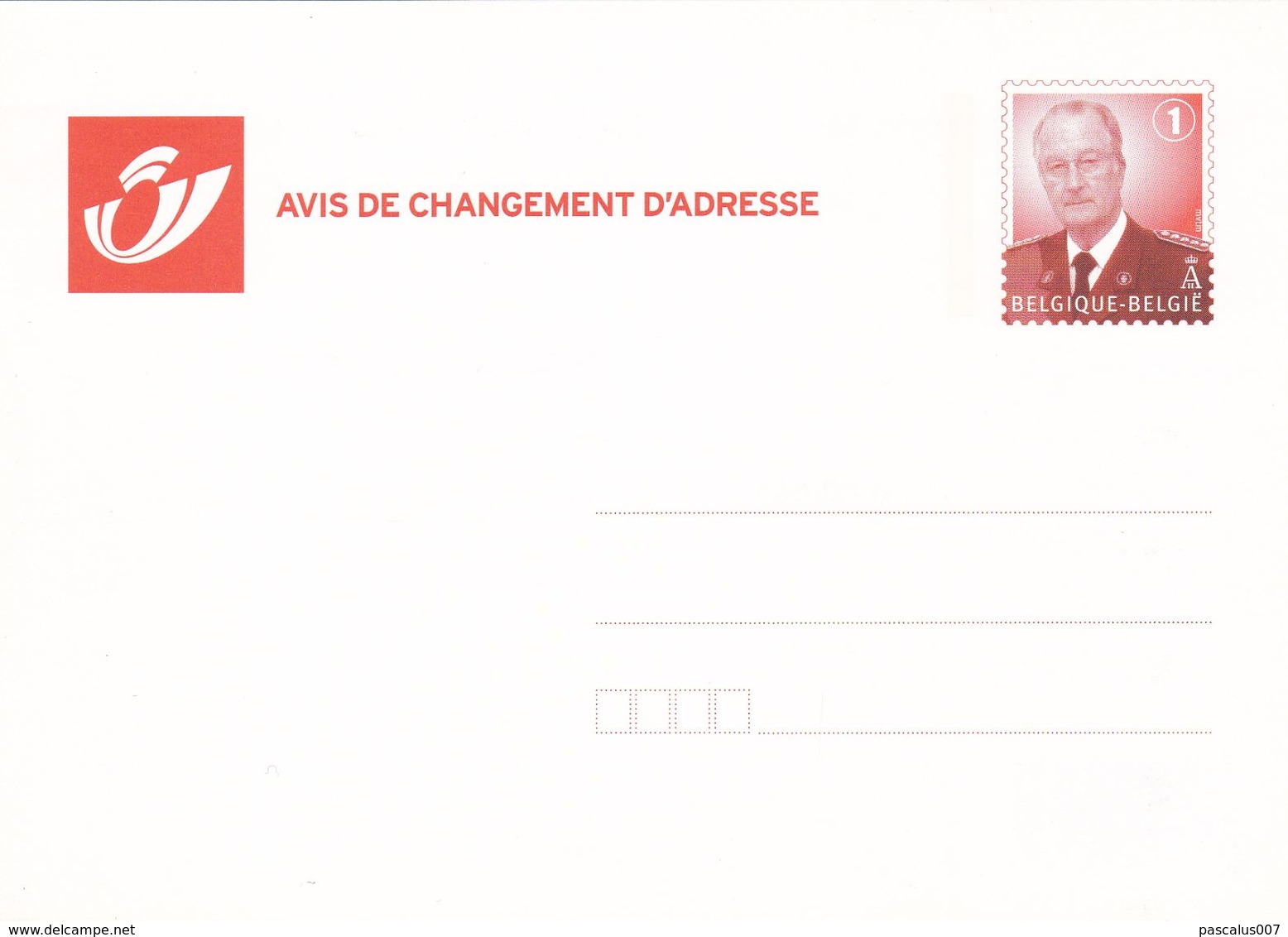 B01-139 42000 CA BK - Carte Postale - Entiers Postaux - 5412885051230 - Albert II 1A - Avec Lunettes Changement D'adress - Avis Changement Adresse