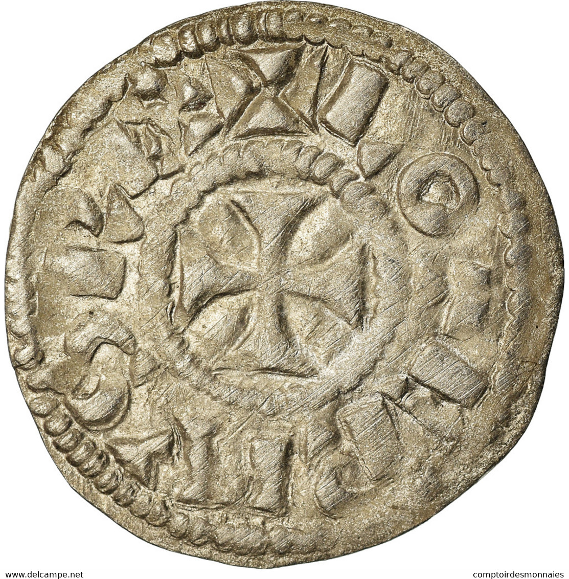 Monnaie, France, Lothaire, Denier, 960-980, Bourges, TTB+, Argent, Prou:755 - Autres & Non Classés