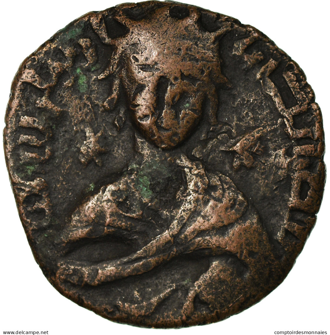 Monnaie, Artuqids, Nasir Al-Din, Dirham, AH 599 (1202/3), Mardin, TB+, Bronze - Islamiques