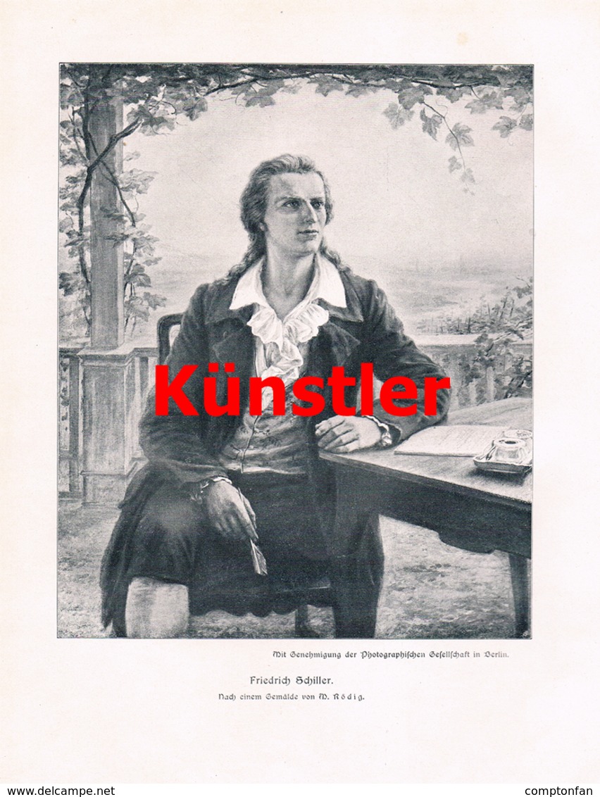 A102 548 - Friedrich Schiller 100. Todestag Artikel Mit 9 Bildern 1905 !! - Sonstige & Ohne Zuordnung