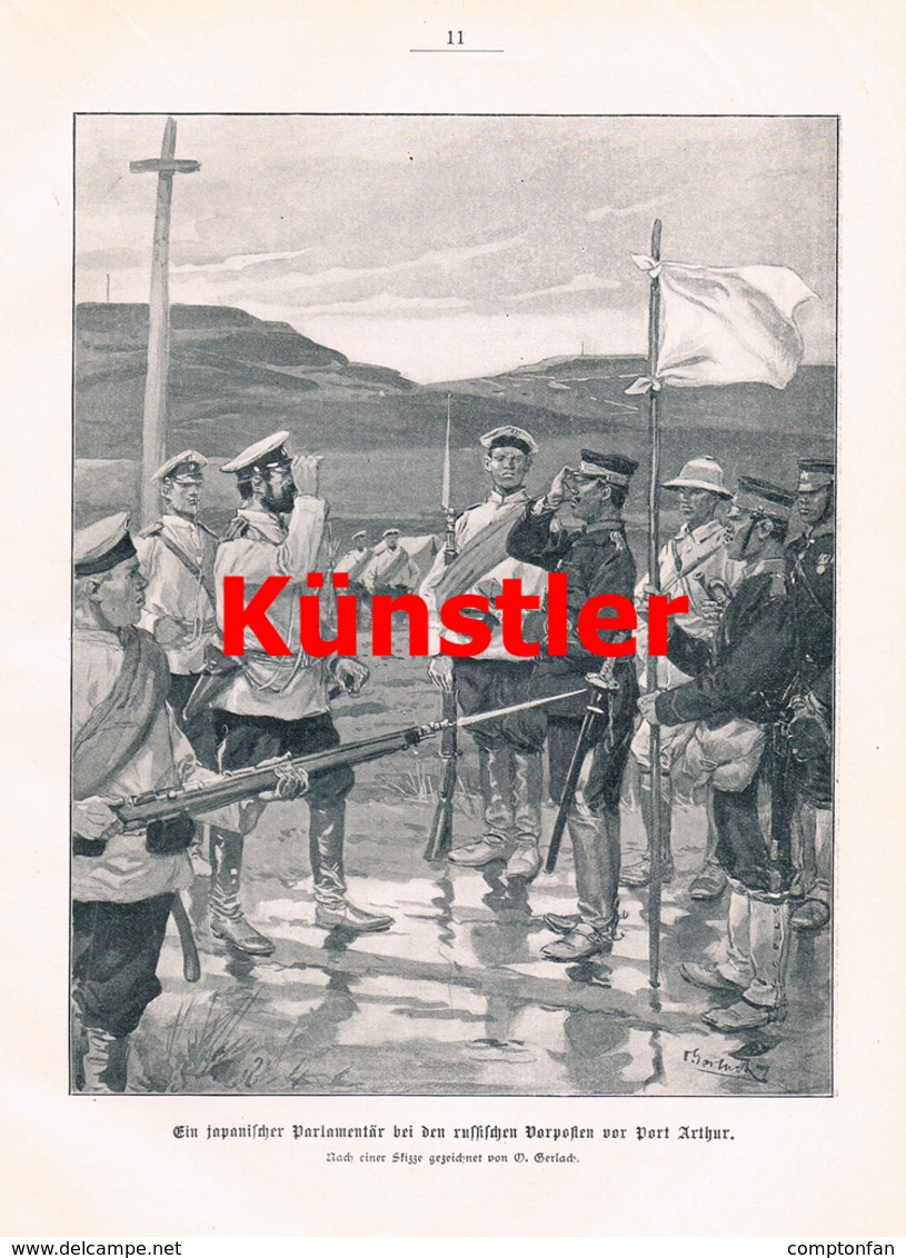 A102 549 Rudolf Herrmann Russisch Japanische Krieg Artikel Mit 2 Bildern 1905 !! - Polizie & Militari