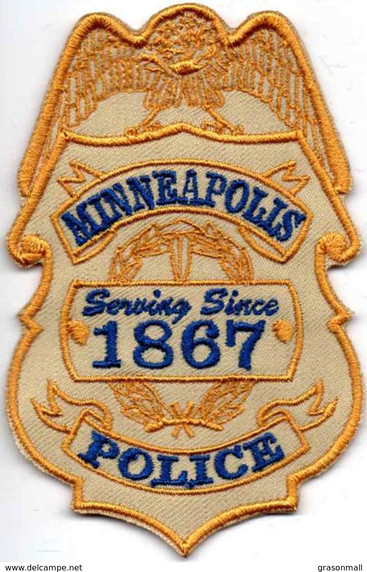 Minneapolis Police Department MPD Minnesota #2 Iron On Embroidered Patch - Patches