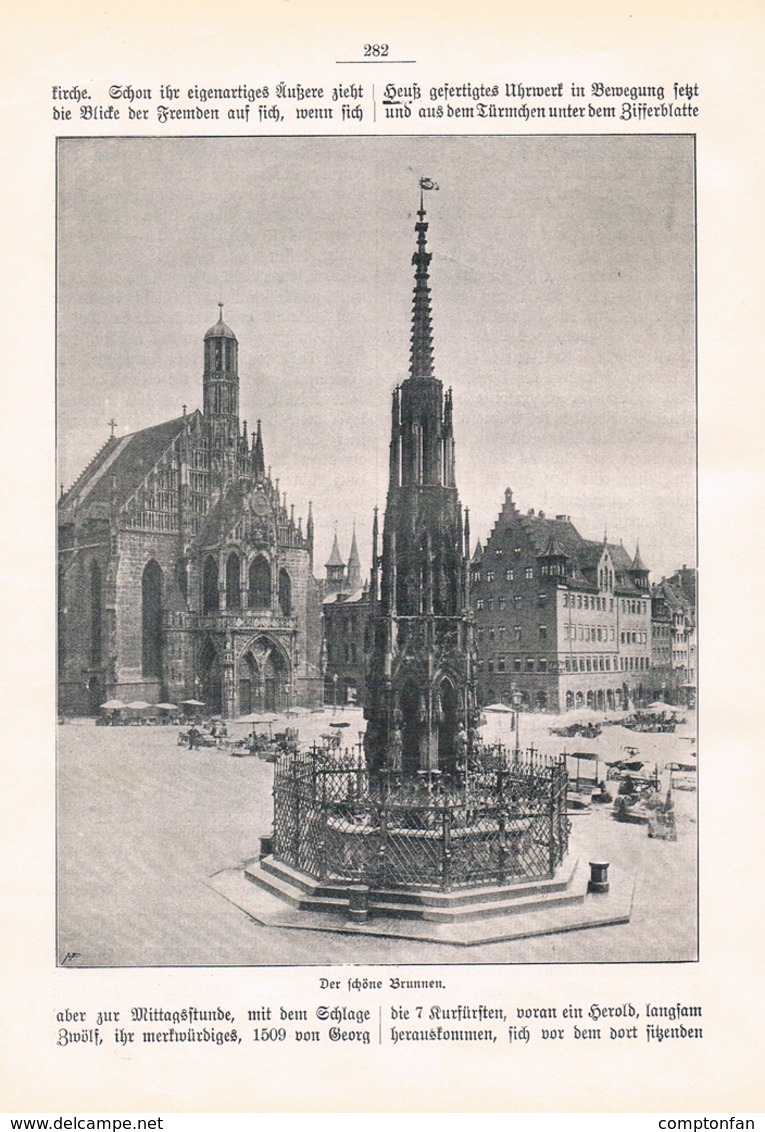 A102 553 - Nürnberg Kaiserburg Lorenzkirche Artikel Mit 5 Bildern 1899 !! - Sonstige & Ohne Zuordnung