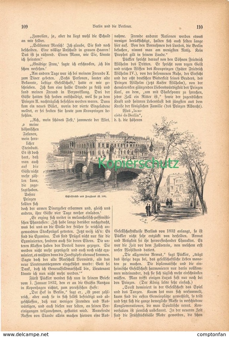 A102 019 - Berlin Und Berliner 1832-1885 Artikel Mit 27 Bildern Von 1886 !! - Otros & Sin Clasificación