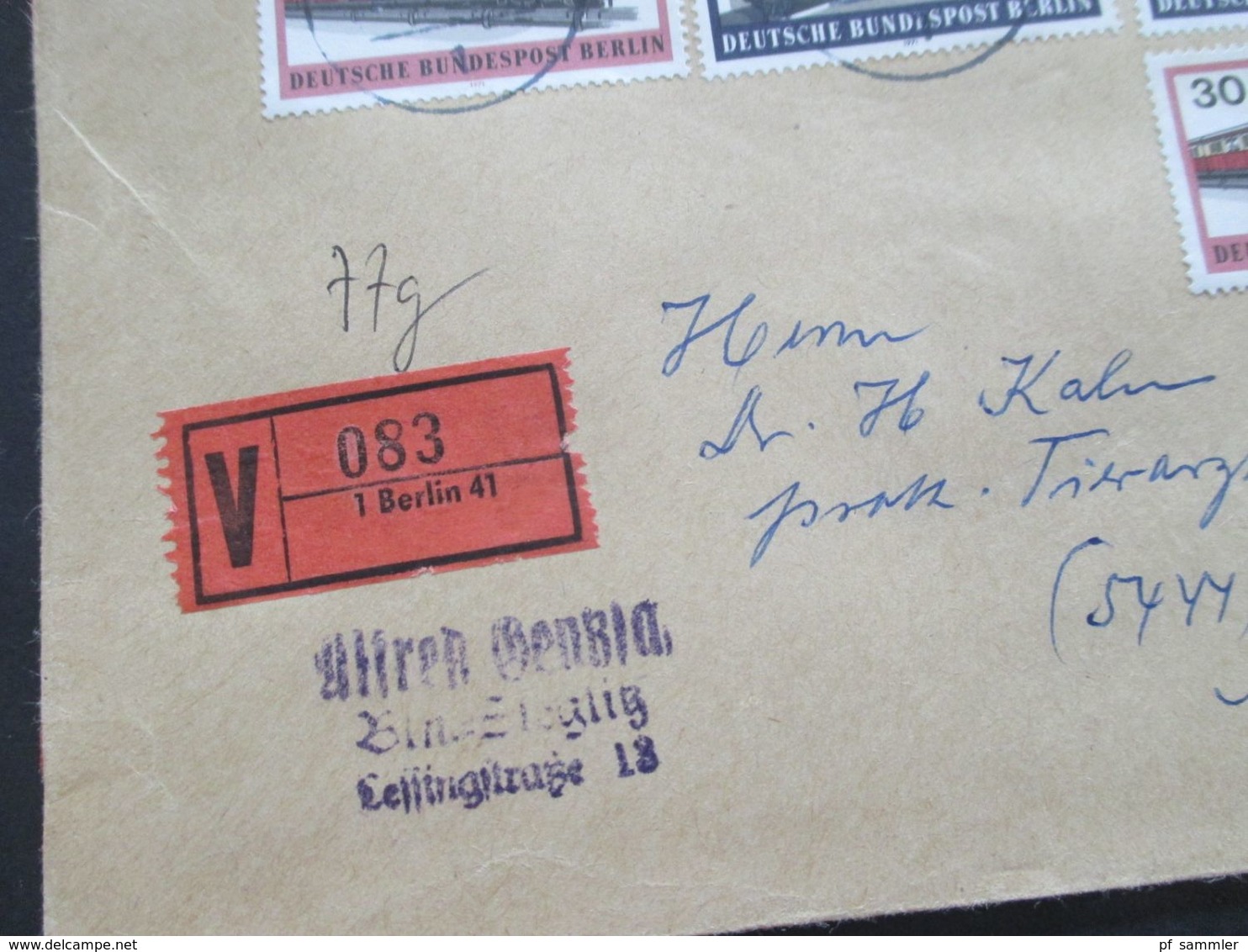 Berlin 1972 Verkehrsmittel MiF Wertbrief V Berlin 41 Nach Polch Gesendet - Lettres & Documents