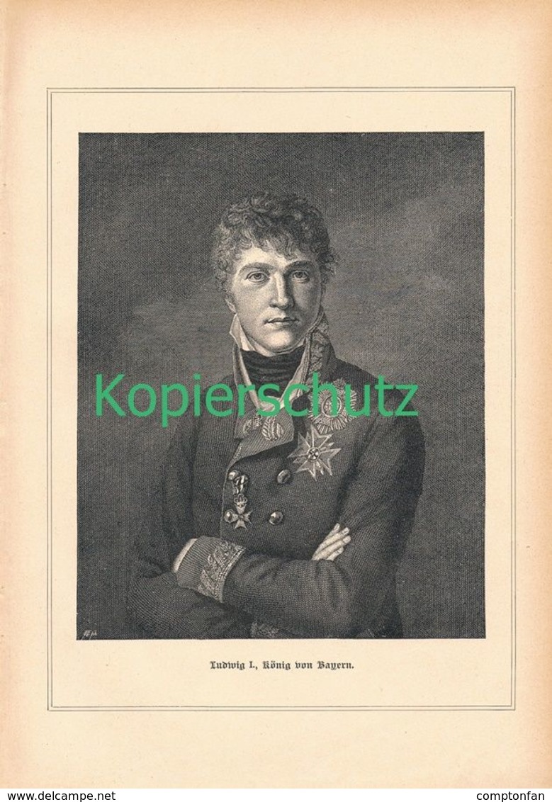 A102 046 - Ludwig I. König Von Bayern München Artikel Mit 14 Bildern Von 1887 !! - Politik & Zeitgeschichte