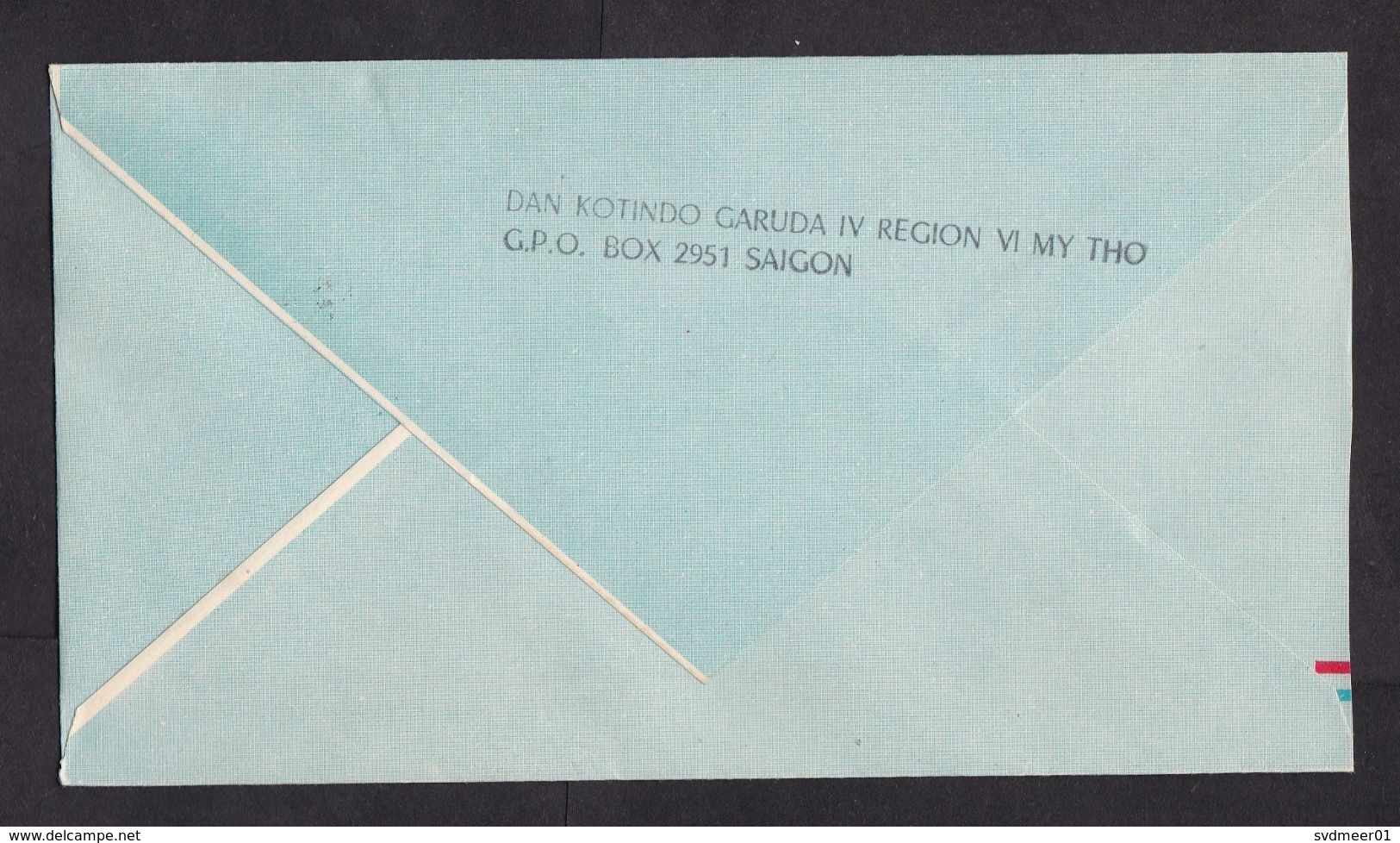 Vietnam: Airmail Cover, 1973, 1 Stamp, Military, War, Sent To Forces HQ Air Base (minor Discolouring) - Vietnam