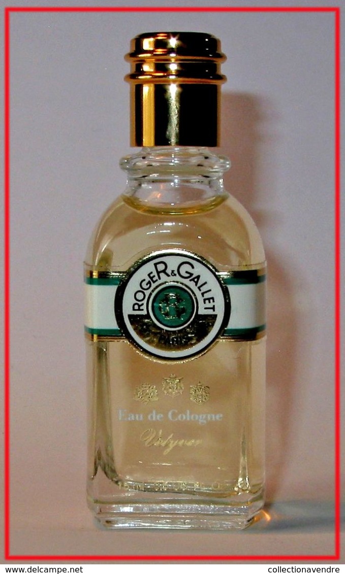 ROGER & GALLET :  Eau De Cologne Vetyver. 15 Ml. Version 1978.  Parfait état - Miniatures Hommes (sans Boite)