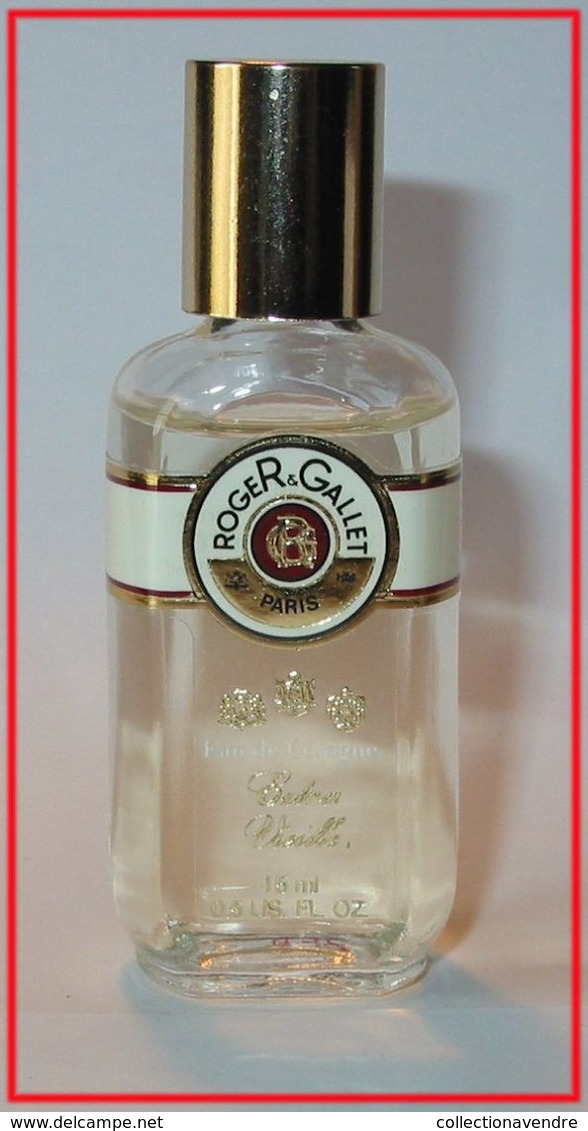 ROGER & GALLET :  Eau De Cologne Extra Vieille. 15 Ml. Version 1990.  Parfait état - Miniaturen Herrendüfte (ohne Verpackung)