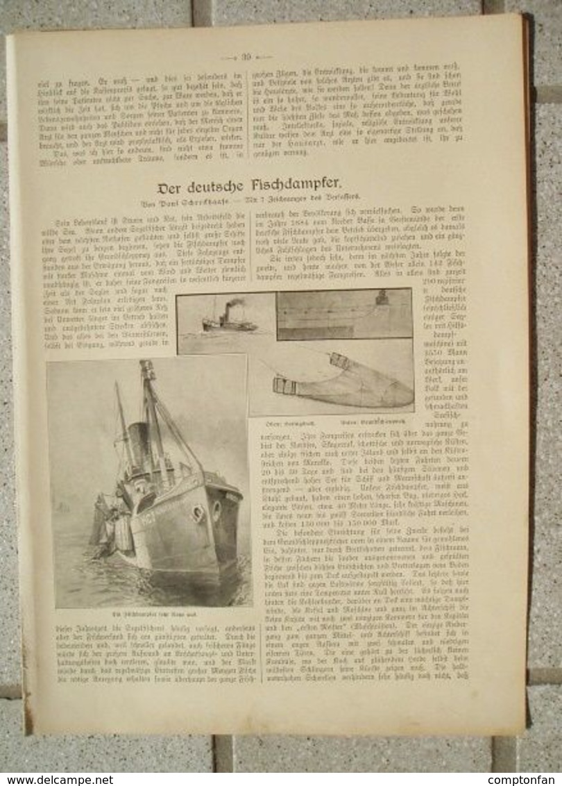 068 Deutsche Fischdampfer Artikel Mit 7 Bildern Von 1910 !! - Altri & Non Classificati