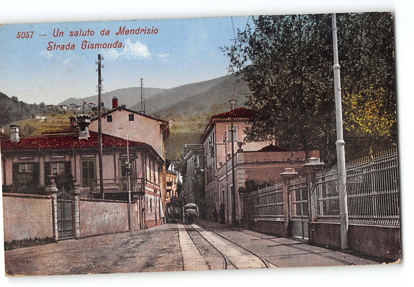 CPA Un Saluto Da Mendrisio Strada Gismonda - Mendrisio