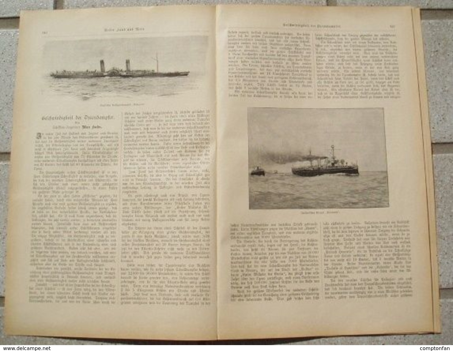 A102 089 Geschwindigkeit Der Ozeandampfer Artikel Mit 10 Bildern Von 1897 !! - Trasporti