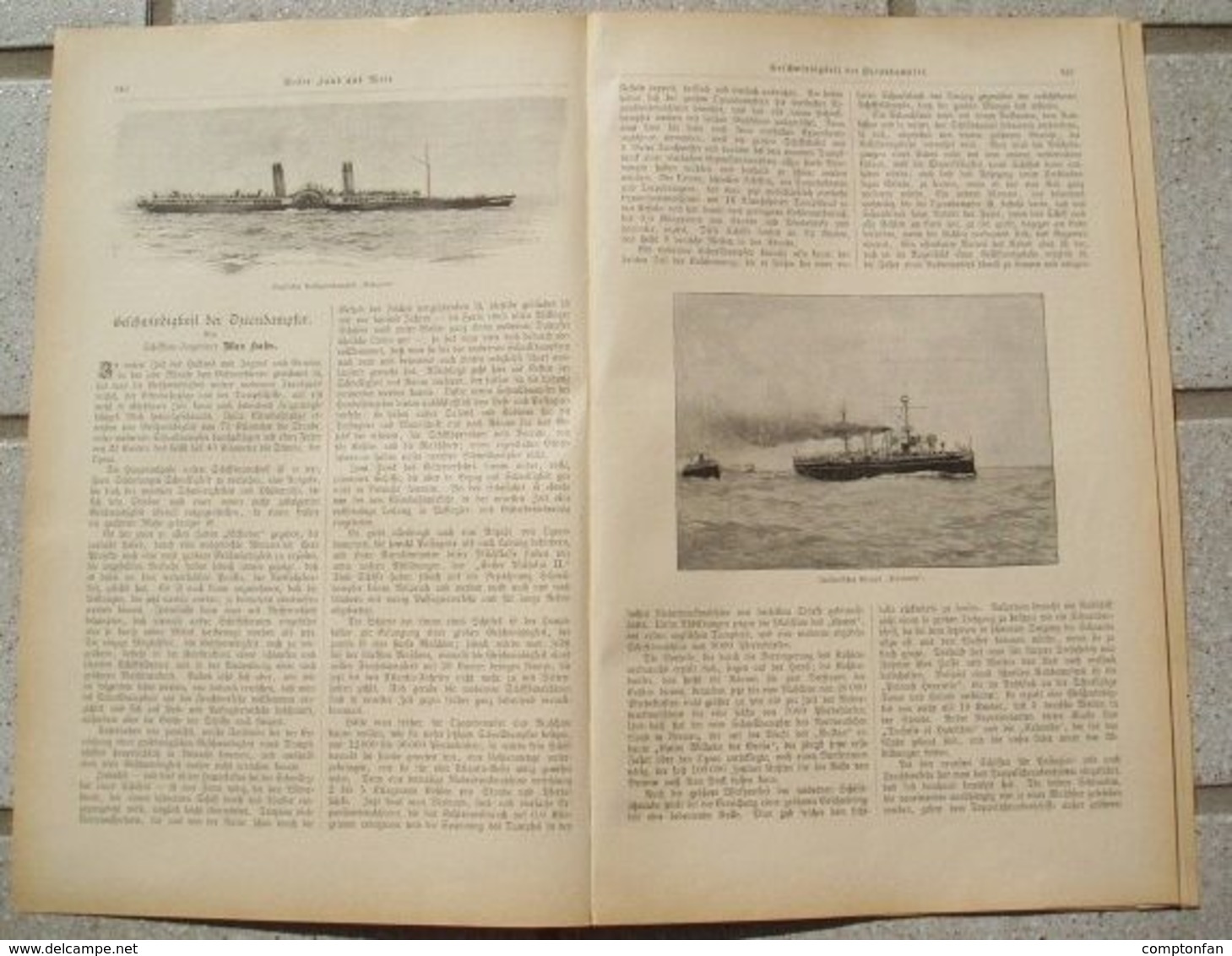 A102 089 Geschwindigkeit Der Ozeandampfer Artikel Mit 10 Bildern Von 1897 !! - Verkehr