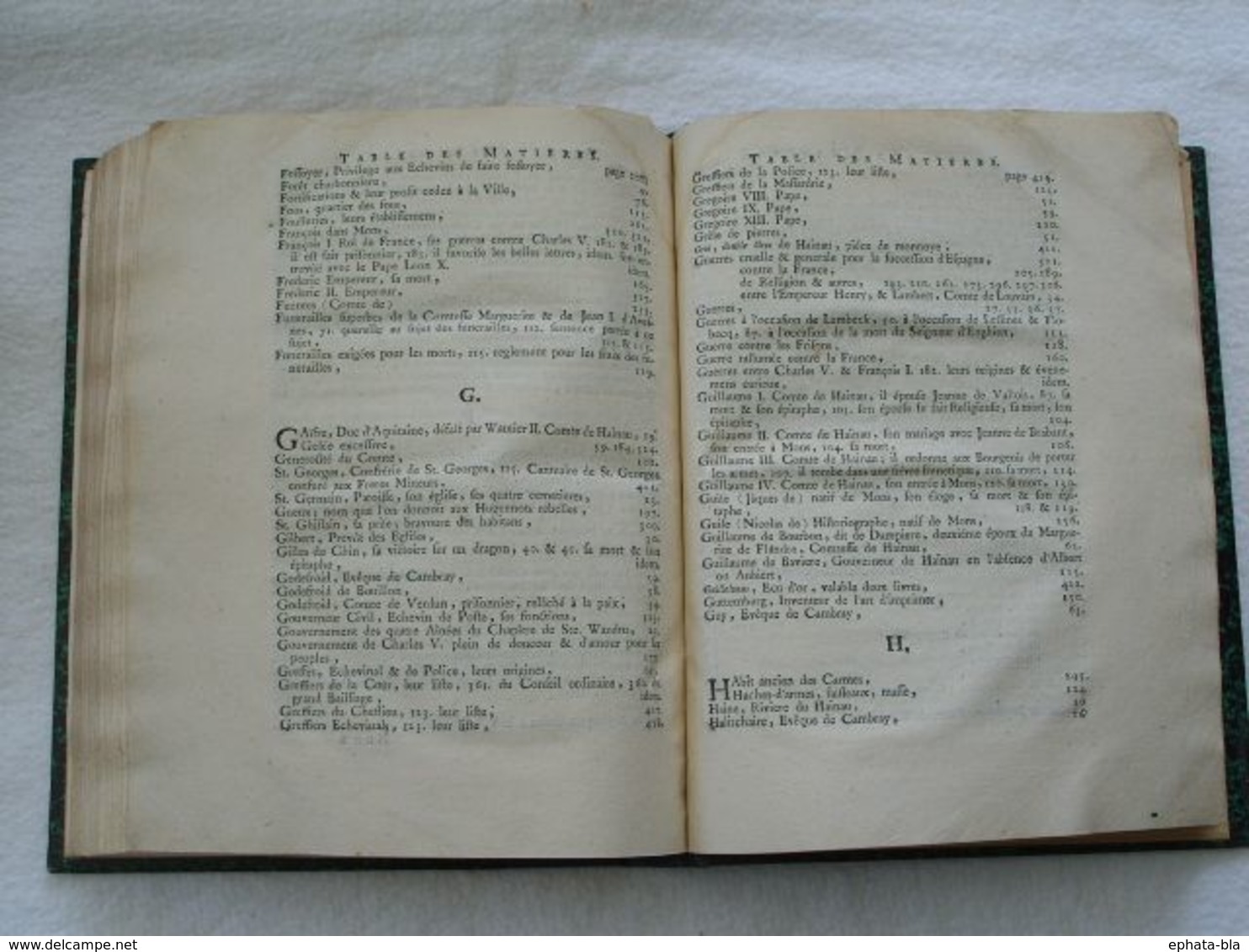 Histoire de la ville de Mons. 1725. Chez Jean-Nicolas Varret, rue de la Clef à Mons