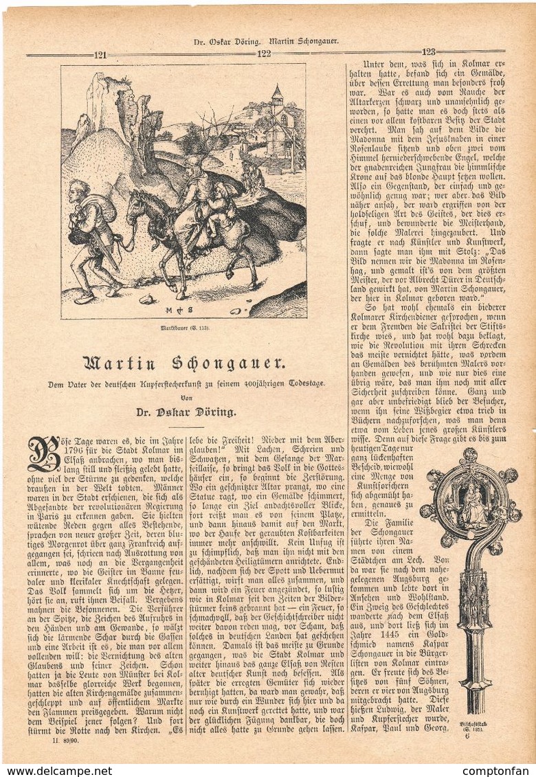 A102 108 - Martin Schongauer 1 Artikel Ca.8 Bildern Von 1890 !! - Peinture & Sculpture