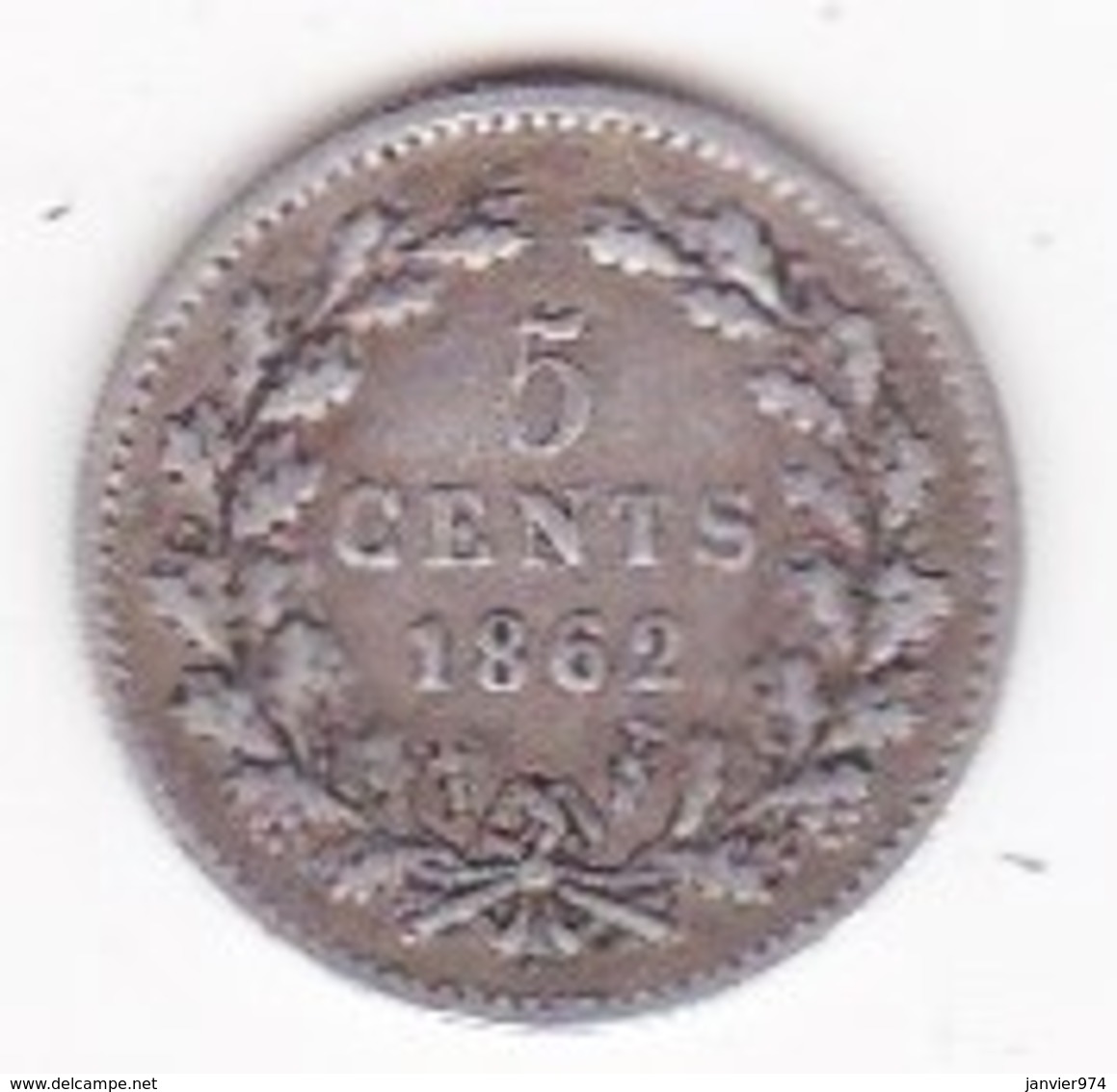 Netherlands. 5 Cents 1860. William III. Argent. KM# 91 - 1849-1890 : Willem III