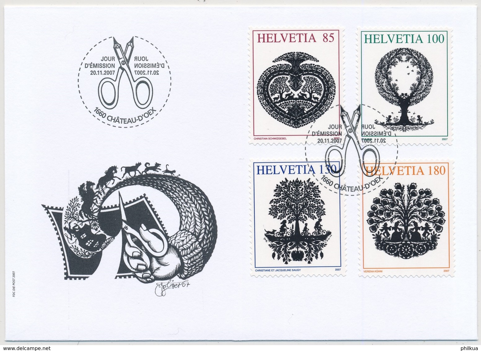 Zumstein 1250-1253 Illusdtriertes FDC In Einwandfreiem Zustand - Otros & Sin Clasificación