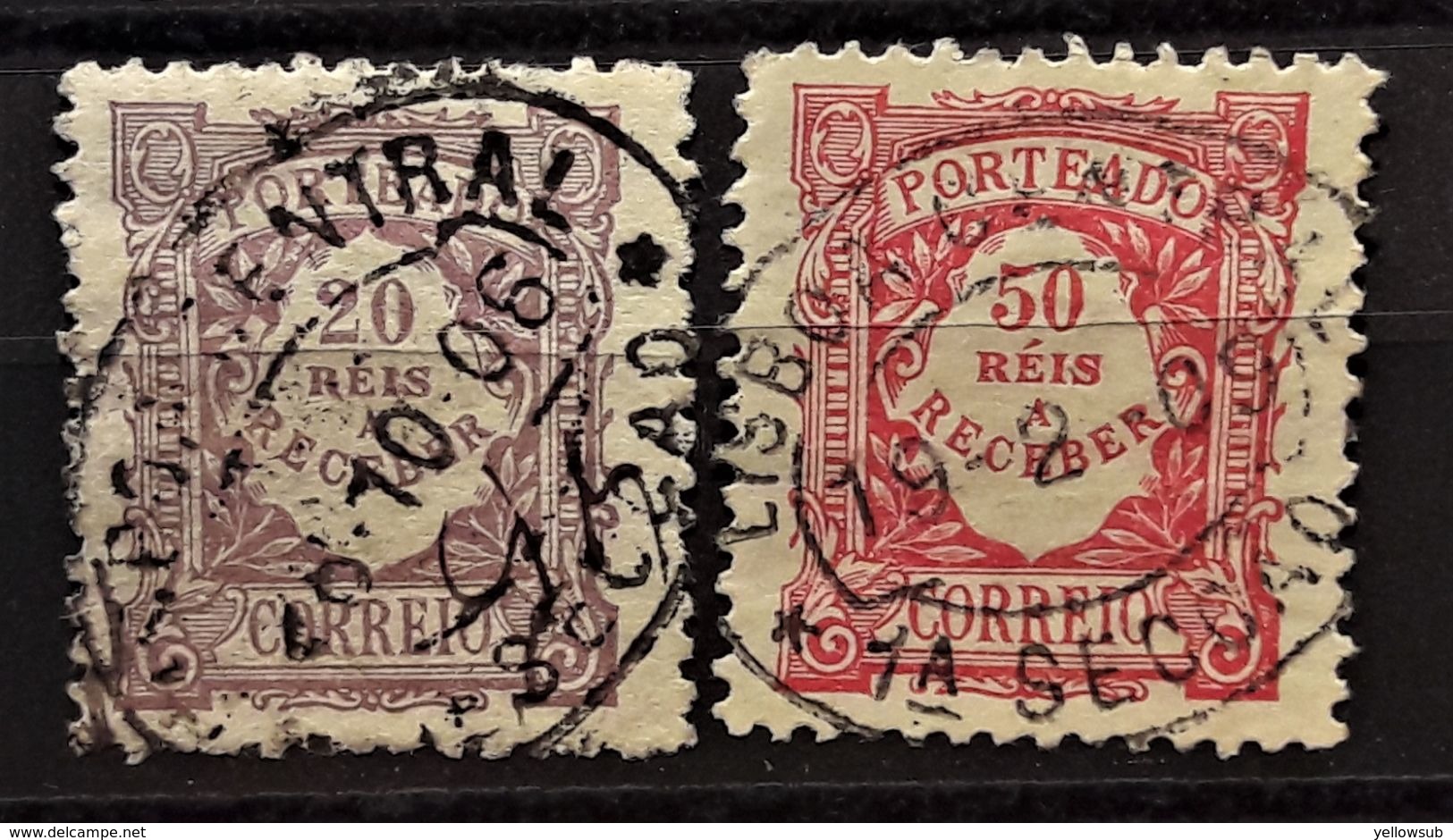 PORTUGAL : 1904 - TAXE N° 9 Et 12 - Gebraucht