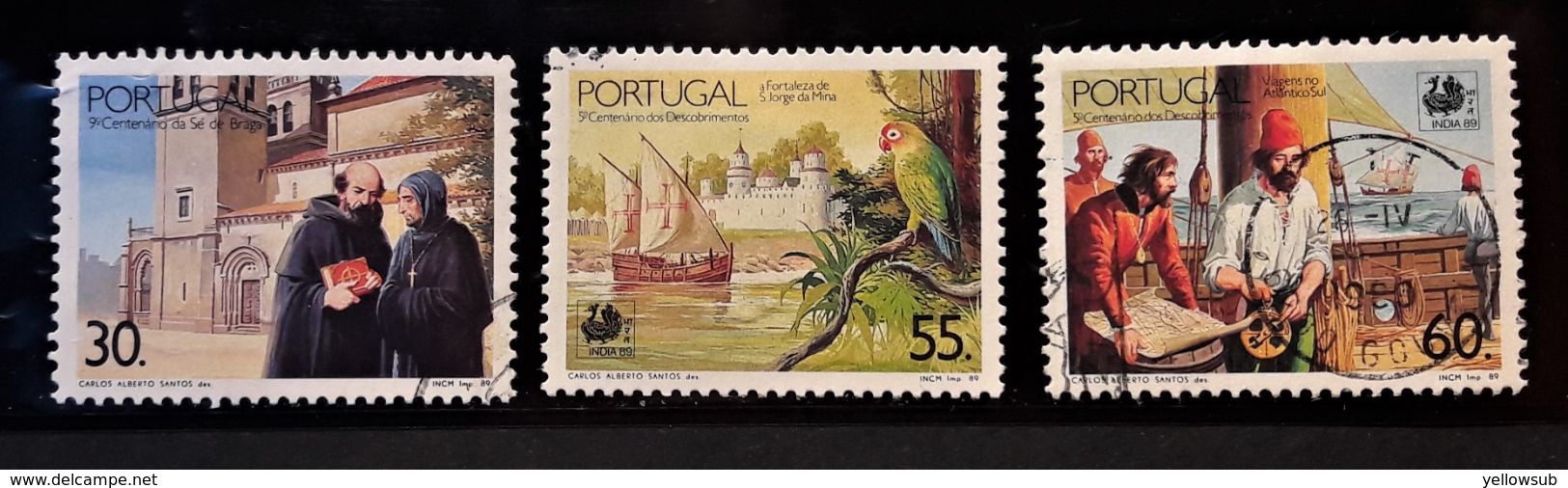 PORTUGAL : 1989 - Histoire Du Portugal (IV) : N° 1750 à 1752 - Usati