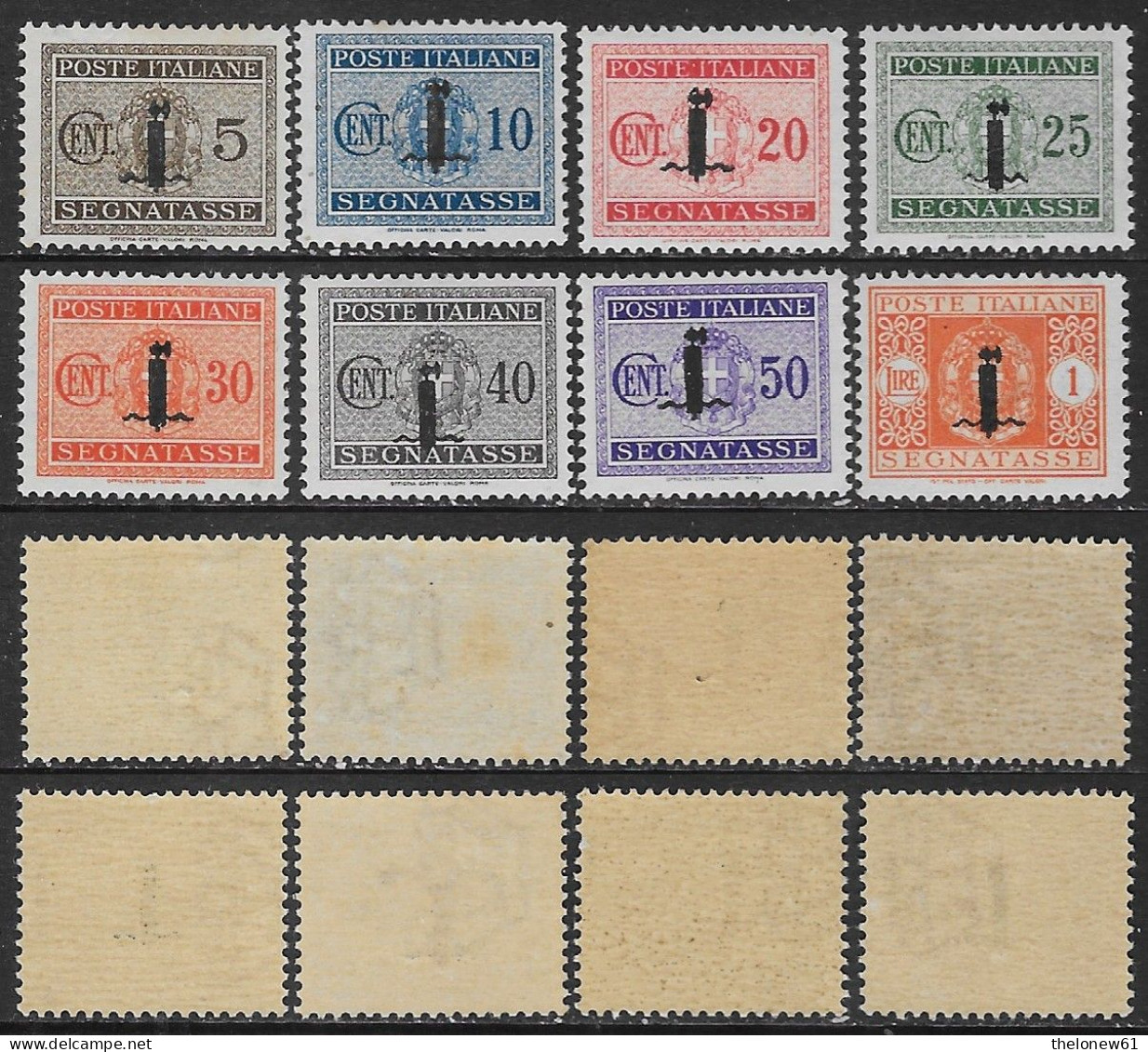 Italia Italy 1944 RSI Segnatasse Fascio 6val Sa N.S60-S62,S64-S66 Nuovi Integri MNH ** - Portomarken