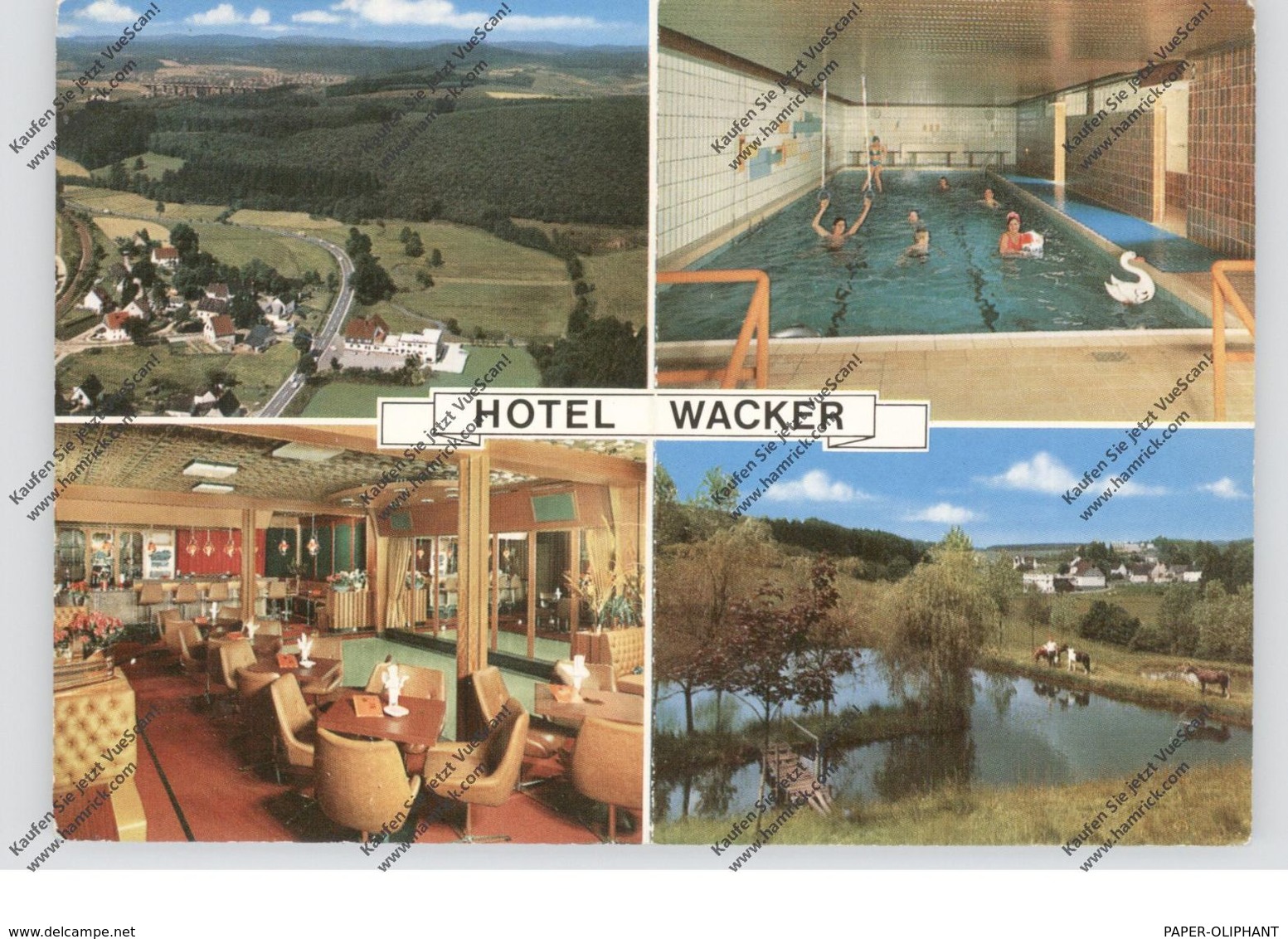 5963 WENDEN - BRÜN, Hotel Restaurant Wacker, Klappkarte - Olpe