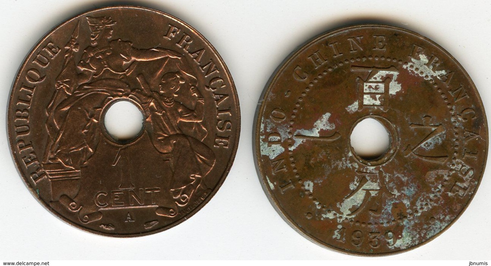 Indochine Indochina France 1 Centime 1939 KM 12.1 - Frans-Indochina