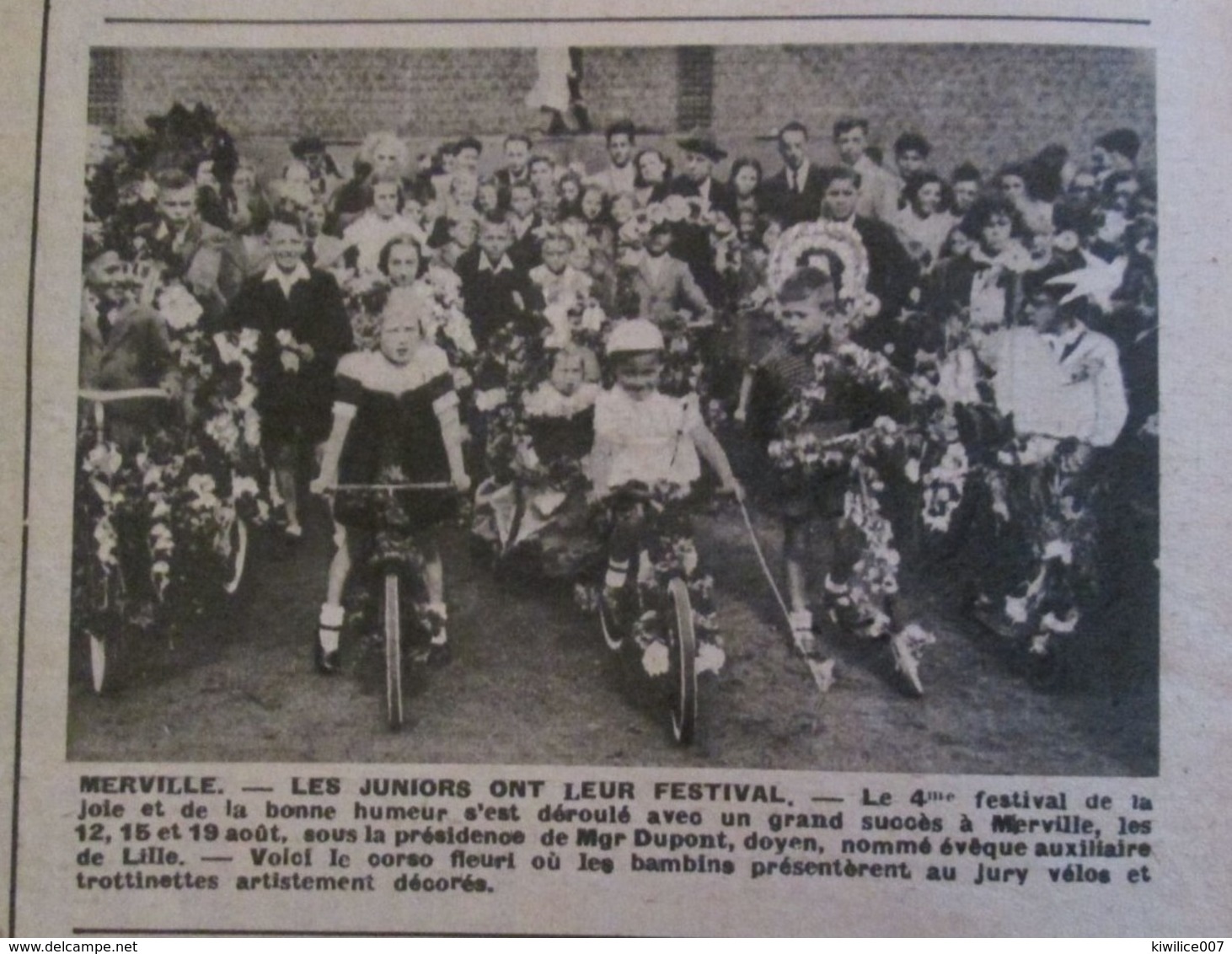 MERVILLE Les Vélos Fleuris  1951 - Merville