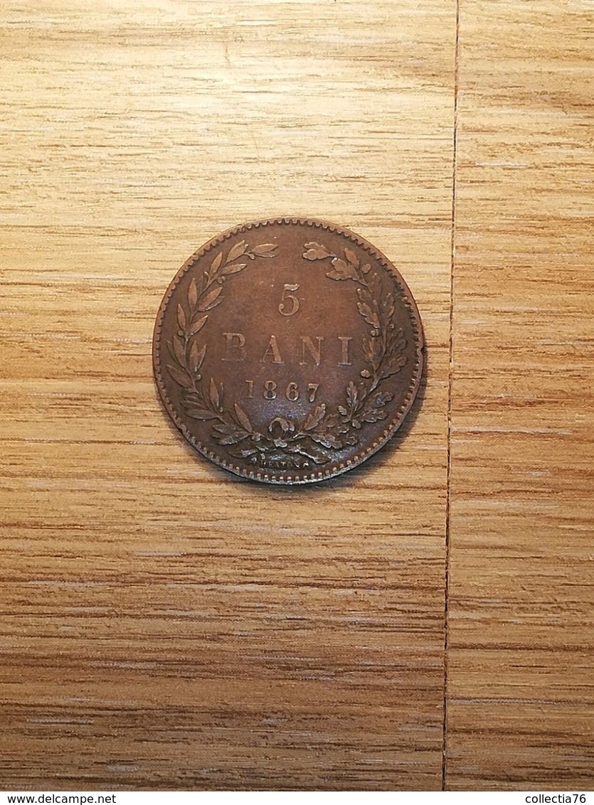 MONNAIE COIN ROUMANIE ROMANIA 5 BANI 1867 HEATON Km# 3.1 - Romania