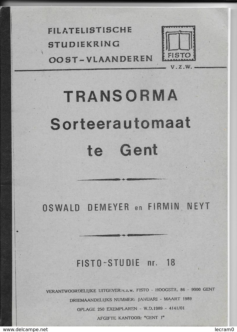 TRANSORMA GENT Belgique Sorteerautomaat Te GENT DEMEYER NEYS - Otros & Sin Clasificación