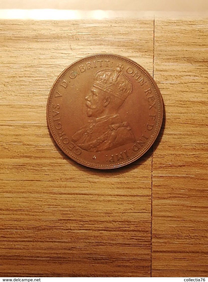 MONNAIE COIN AUSTRALIE AUSTRALIA ONE PENNY GEORGE 1919 RELIEF QUALITE - Penny