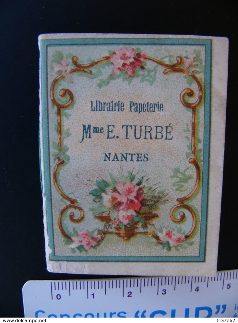 Petit Almanach 1890 Librairie Papeterie Mme E.TURBE NANTES Loire Atlantique Très Bon état Population : 38 212 903 Habts - Tamaño Pequeño : ...-1900
