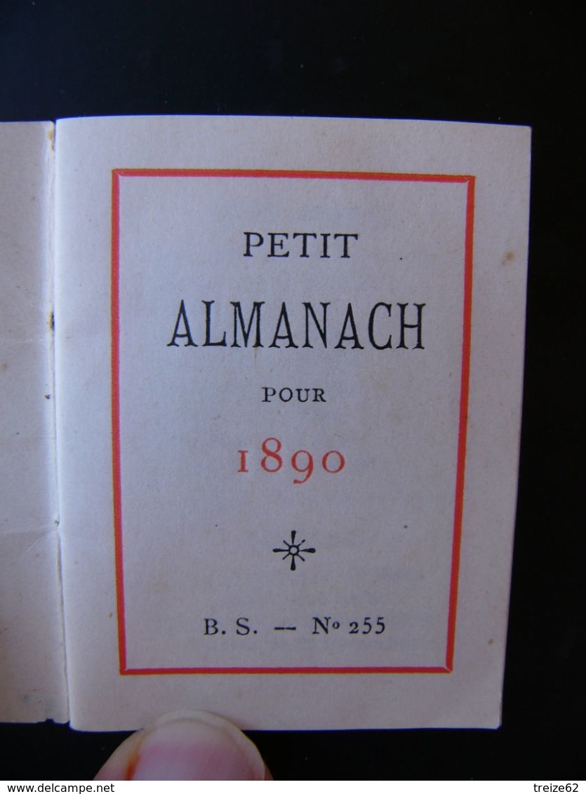 Petit Almanach 1890 Librairie Papeterie Mme E.TURBE NANTES Loire Atlantique Très Bon état Population : 38 212 903 Habts - Tamaño Pequeño : ...-1900