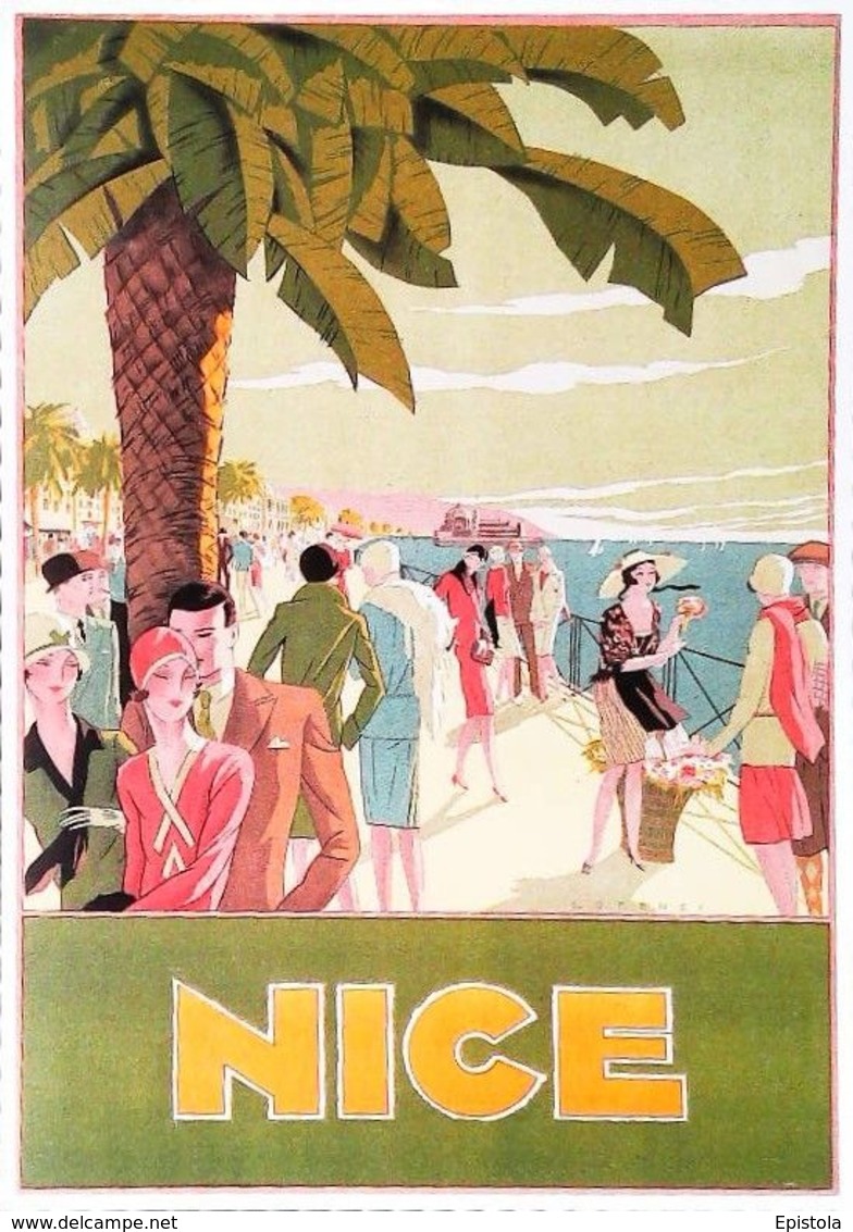 NICE - Edition Clouet  - CARTE POSTALE MODERNE (Reproduction D'affiche Ancienne Lorenzi) - Posters