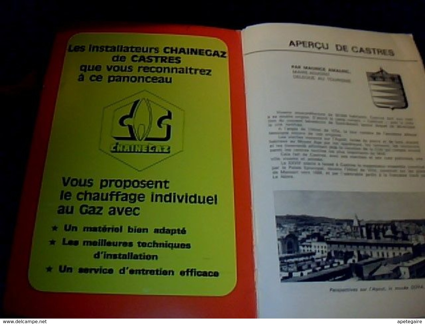 dépliant touristique Plan guide Publisud Castres et zones industrielles 1978 Avec des pubs & plan