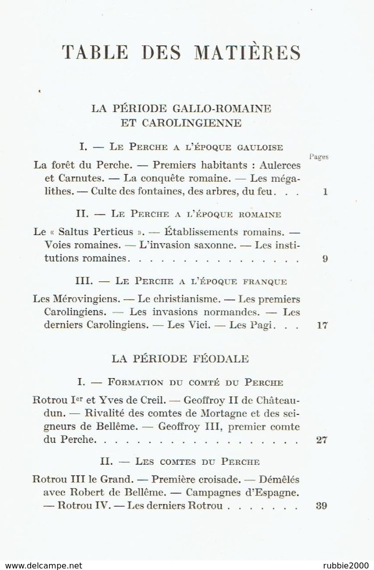 HISTOIRE DU PERCHE 1933 GEORGES TROLET PREFACE JEAN DESCHANEL CORBON BELLEME MORTAGNE NOGENT LE ROTROU - Centre - Val De Loire