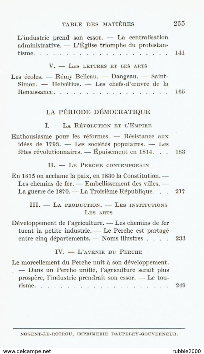 HISTOIRE DU PERCHE 1933 GEORGES TROLET PREFACE JEAN DESCHANEL CORBON BELLEME MORTAGNE NOGENT LE ROTROU - Centre - Val De Loire