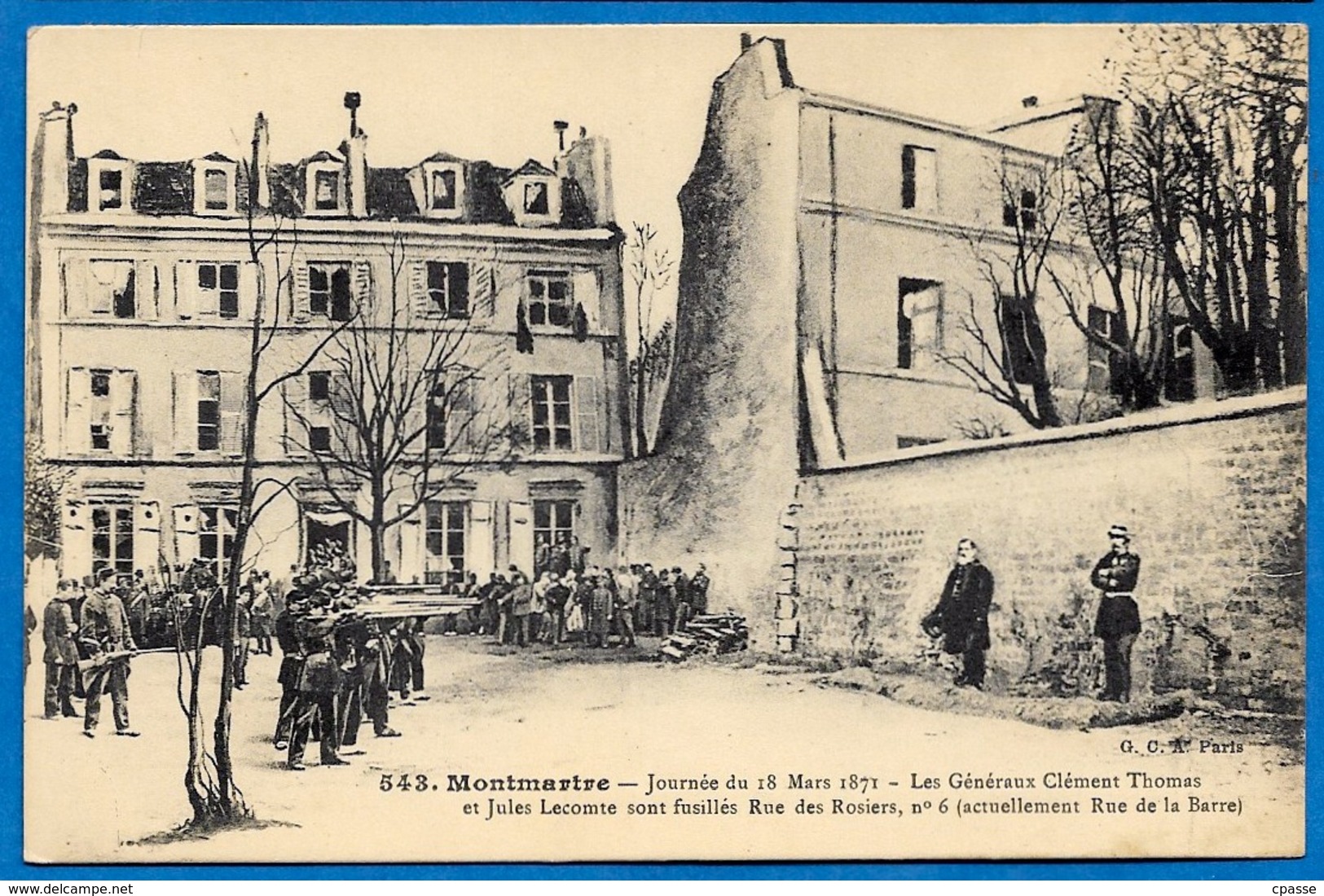 CPA 75018 PARIS - MONTMARTRE : Mars 1871 : Les Généraux Clément Thomas Et Jules Lecomte Sont Fusillés... ° GCA 543 - Arrondissement: 18