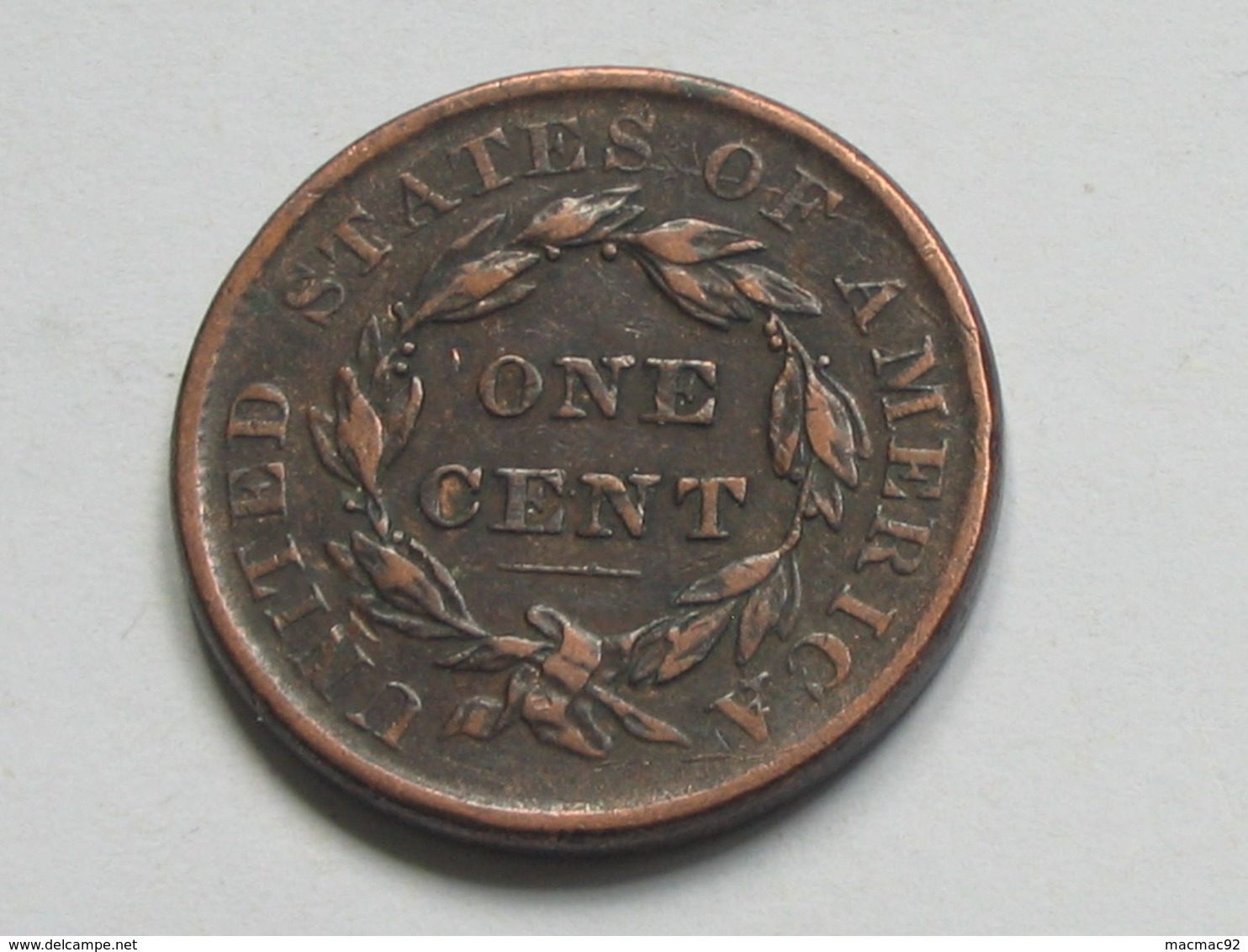 1 Cent 1837 Coronet Cent - United States Of AMERICA - Etats-unis - USA  **** EN ACHAT IMMEDIAT  **** - 1816-1839: Coronet Head (Tête Couronnée)