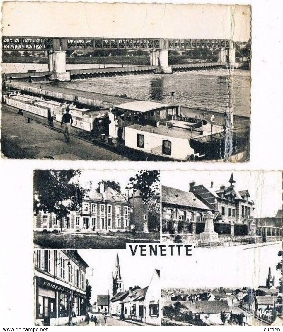 VENETTE . 60 . Le Barrage + Carte 4 Vues De Venette  ( Trace De Pli A Droite ) - Venette