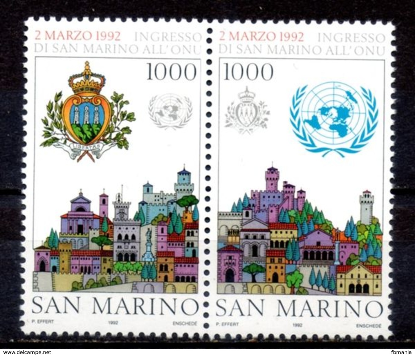 San Marino 1992 - Ingresso Di San Marino All'ONU MNH ** - Unused Stamps