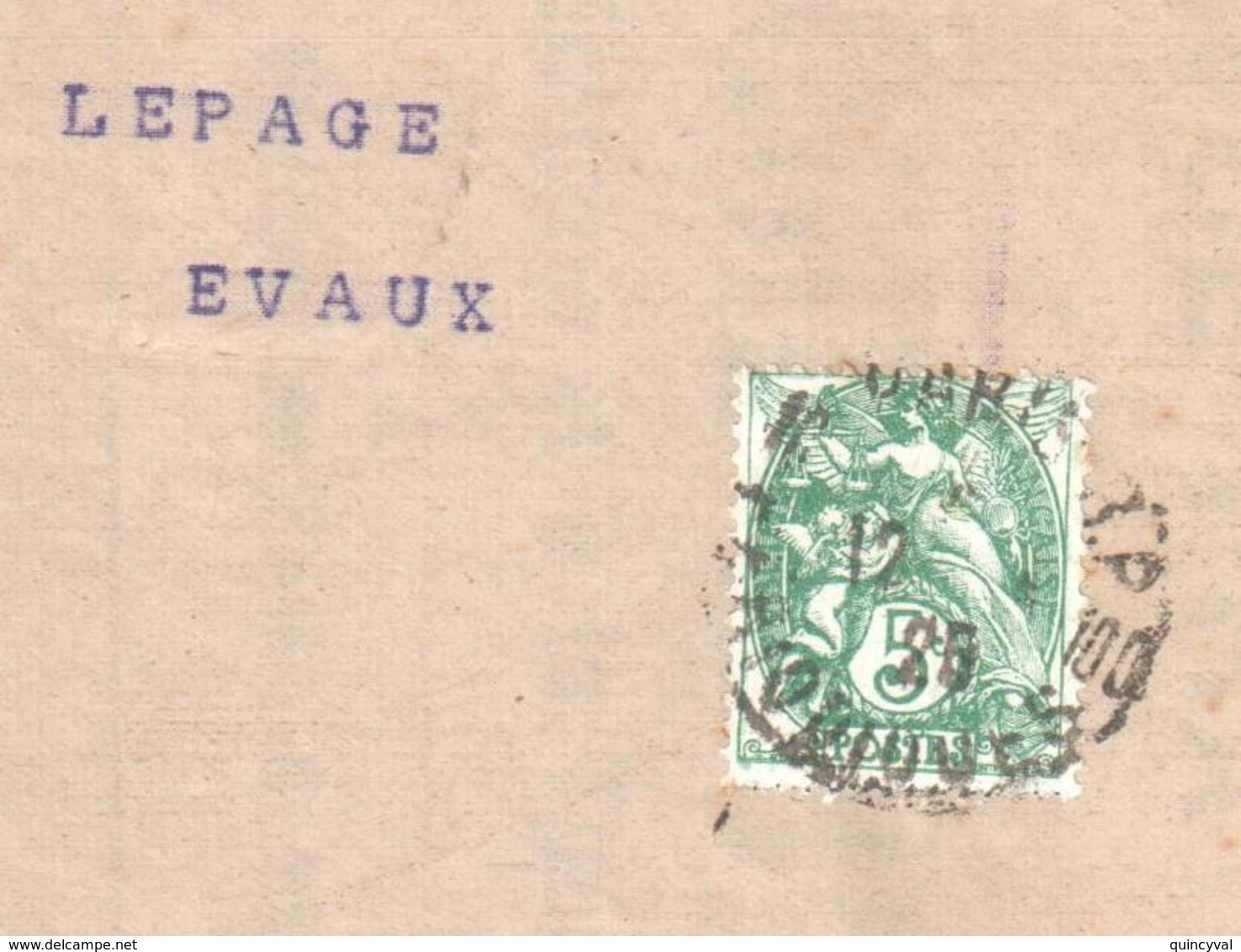 PARIS RP PERIODIQUES 5c Blanc Vert T2 Yv 111 Sur Bande Revue Biologie CARRION Ob 1922 Dest Evaux Creuse - Cartas & Documentos