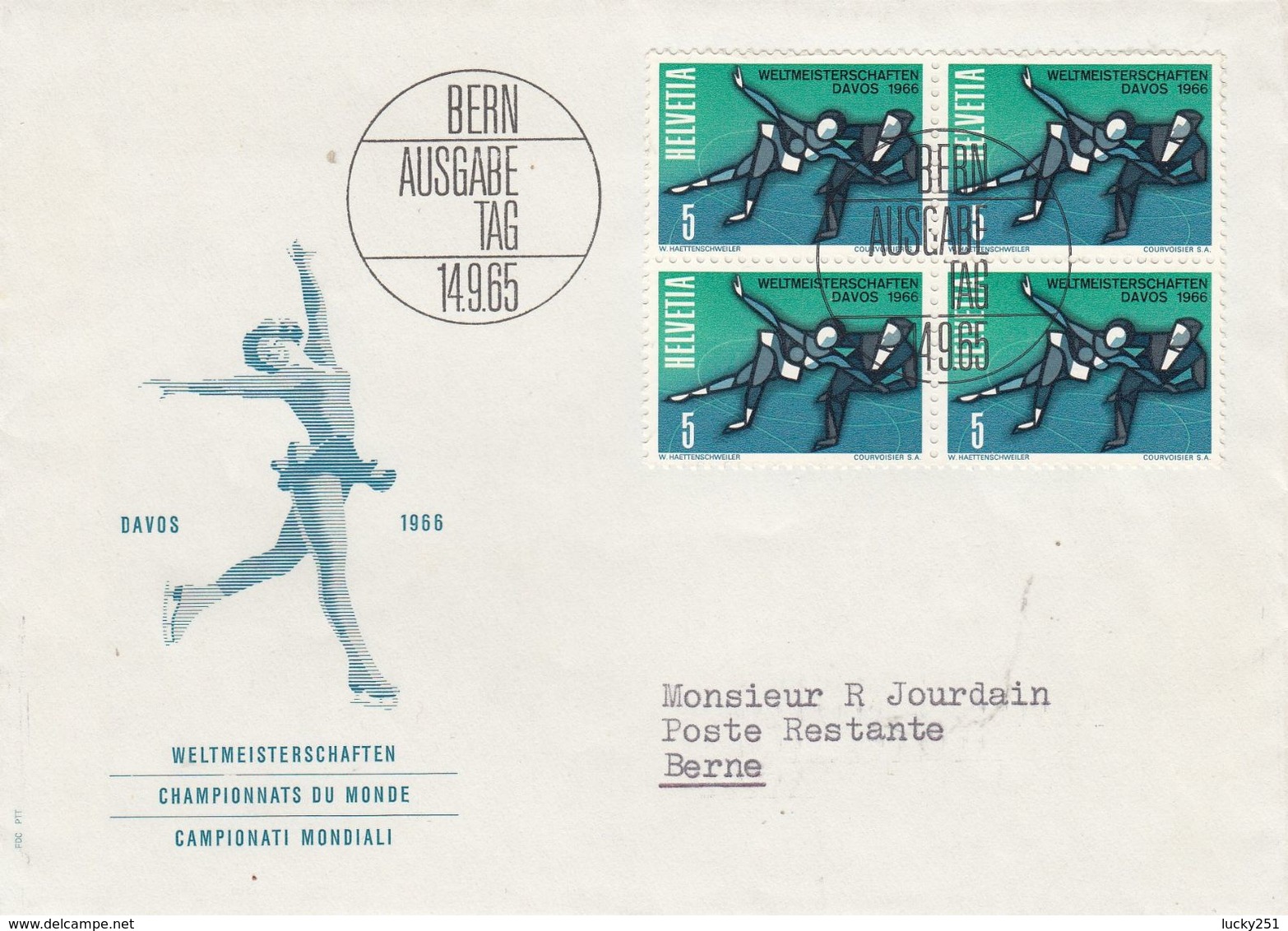 Suisse - 14/09/1965 - FDC -  Lettre Recommandée De Bern Pour Bern - Covers & Documents