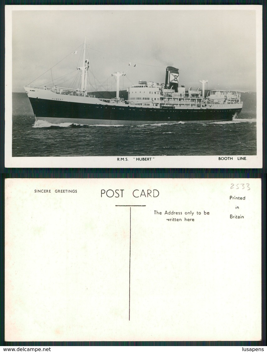 BARCOS SHIP BATEAU PAQUEBOT STEAMER [BARCOS # 02533 ] - BOOTH LINE - RMS HUBERT - Paquebote