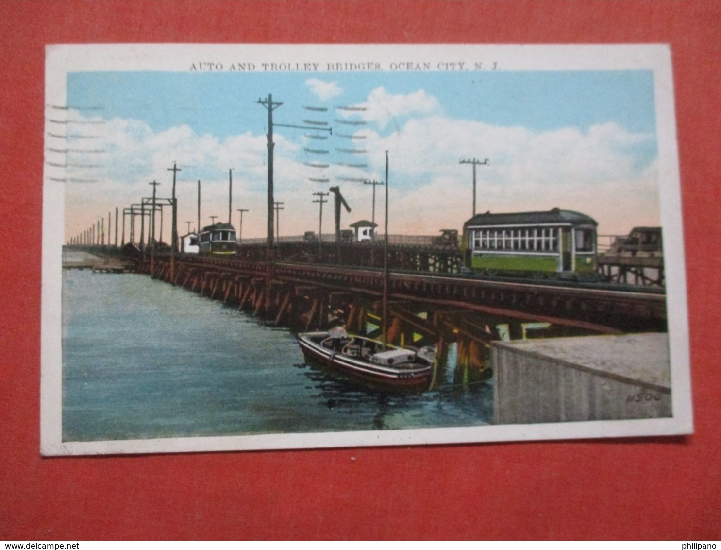 Auto & Trolley Bridge   Ocean City     New Jersey       Ref 4131 - Paterson